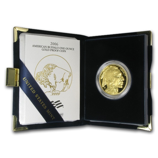 2006-w 1 Oz Proof Gold Buffalo (w/ Box & Coa)