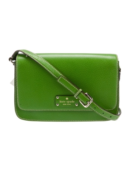 Kate Spade Green Leather Snap Cls Crossbody Bag