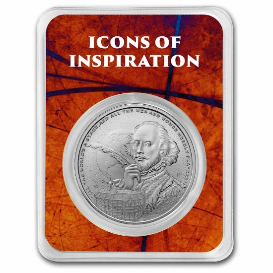 2024 1oz Silver Icons Of Inspiration - Shakespeare
