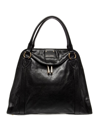 Marc Jacobs Leather Gold-tone Hdw Top Hdl Bag