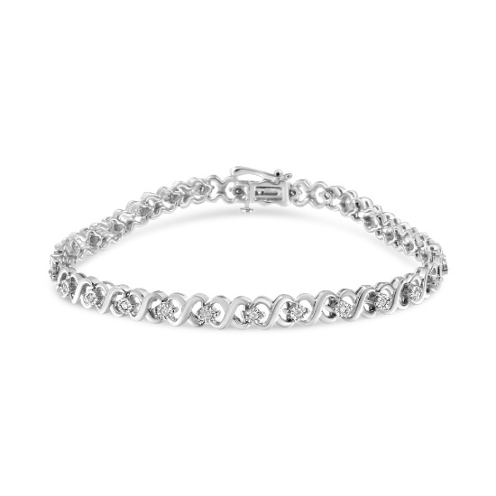 Elegant .30ct Diamond Infinity Link Bracelet