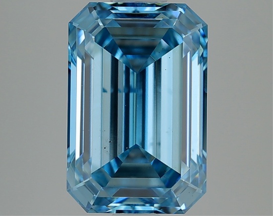 Fancy Blue Emerald Cut 4.68ct Vs2 Lab Diamond