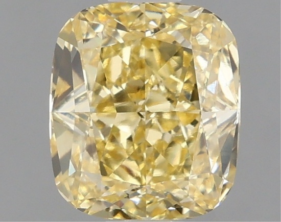 Fancy Yellow Cushion Cut 1.08ct Vvs2 Lab Diamond
