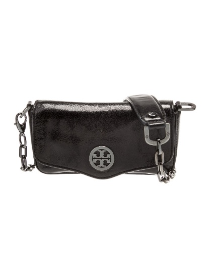 Tory Burch Lthr Gunmetal Hdw Chain-link Belt Bag