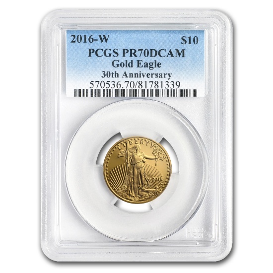 2016-w 1/4 Oz Proof American Gold Eagle Pr-70 Pcgs