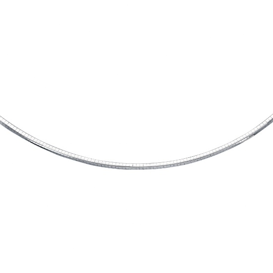 14k White Gold Classic Omega Chain