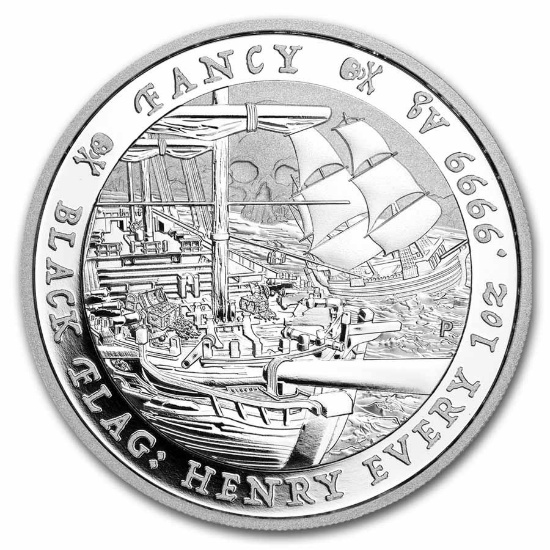 2023 Tuvalu 1 Oz Silver Black Flag The Fancy Bu