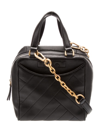 Tory Burch Signature Logo Leather Top Hdl Bag