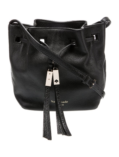 Kate Spade Leather Tassel Drawstring Bucket Bag