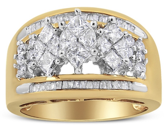 10k Two Tone Gold 1.50ct Diamond Composite Band