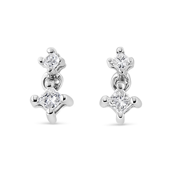 14k Gold .25ct Diamond Drop & Dangle Earrings