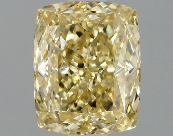 Fancy Yellow Cushion Cut 1.56ct Vvs2 Lab Diamond