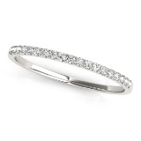 14k Wgold .12ct Diamond Slim Pave Set Band