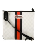 Gucci Red Gg Supreme Drawstring Cls Messenger Bag
