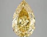 Fancy Yellow Pear Cut 5.05ct Vs1 Lab Diamond