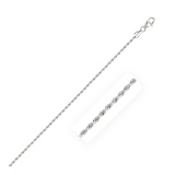 14k White Gold Solid Diamond Cut Rope Chain 2.0mm