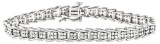 10k Wgold 2.00ct Diamond Fan-shaped Link Bracelet
