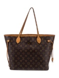 Louis Vuitton Neverfull Brn Brass Hdw Clasp Tote