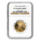 1998-w 1/2 Oz Proof American Gold Eagle Pf-70 Ngc