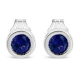 Majestic .45ct Blue Sapphire Stud Earrings