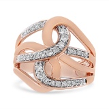 10k Gold .47ct Diamond Intertwined Loop Ring