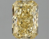 Fancy Yellow Radiant Cut 1.76ct Vvs2 Lab Diamond