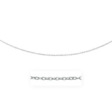 14k White Gold Textured Links Pendant Chain