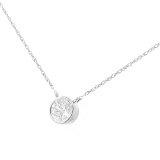 10k Gold Round .20ct Diamond Bezel-set Necklace