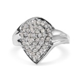 10k Gold .50ct Diamond Pear Shaped Cluster Ring