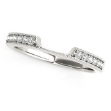 14k Wgold Round .12ct Diamond Wedding Band