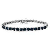 Exquisite .10ct Blue Diamond Tennis Bracelet