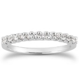 14k White Gold Round .24ct Diamond Wedding Band