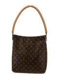 Louis Vuitton Brown Printed Zip Cls Shoulder Bag