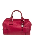 Loewe Amazona 28 Burgundy Leather Top Hdl Bag