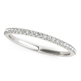 14k White Gold .12ct Diamond Wedding Band