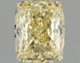 Fancy Yellow Cushion Cut 1.53ct Vs1 Lab Diamond
