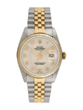 Rolex Datejust Ss 18k Gold Jubilee Dial Men's 36mm