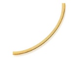 14k Two Tone Gold Reversible Omega Necklace 16