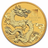 2024 Australia 1/10 Oz Gold Lunar Dragon Bu