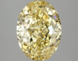 Fancy Yellow Oval Cut 4.07ct Vs1 Lab Diamond