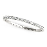 14k Wgold Round .12ct Diamond Pave Set Ring