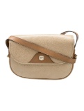 Christian Dior Neut Leather Flap Cls Crossbody Bag