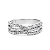 10k Gold .75ct Diamond Crossover Ring