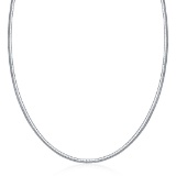 Sterling Silver Classic Omega Chain Necklace 3.0mm