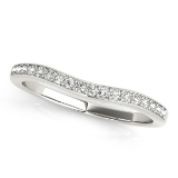 14k Wgold .24ct Diamond Channel Curve Wedding Band
