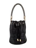 Marc Jacobs Black Leather Drawstring Bucket Bag