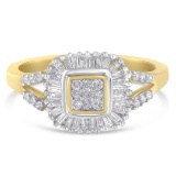 Exquisite 10k Gold .50ct Diamond Ballerina Ring