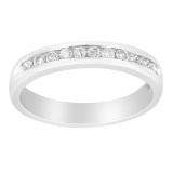 18k Wgold Round .25ct Diamond 11-stone Band