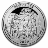 2022 1 Oz Ag Natb Pennsylvania Devil's Den W/ Coa