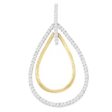 14k Two-tone Gold 1.00ct Diamond Necklace